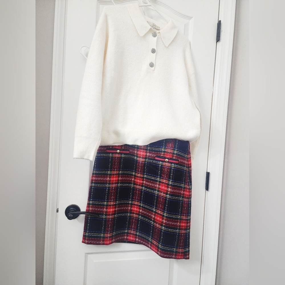 NWT Talbots Glee Plaid A- Line Skirt - Picture 7 of 7